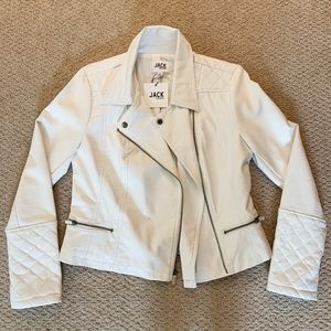 NWT Jack by BB Dakota White Vegan Leather Jacket S